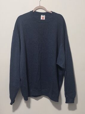 Wilson Vintage Dark Blue Crewneck Sweatshirt - Men's Classic Pullover